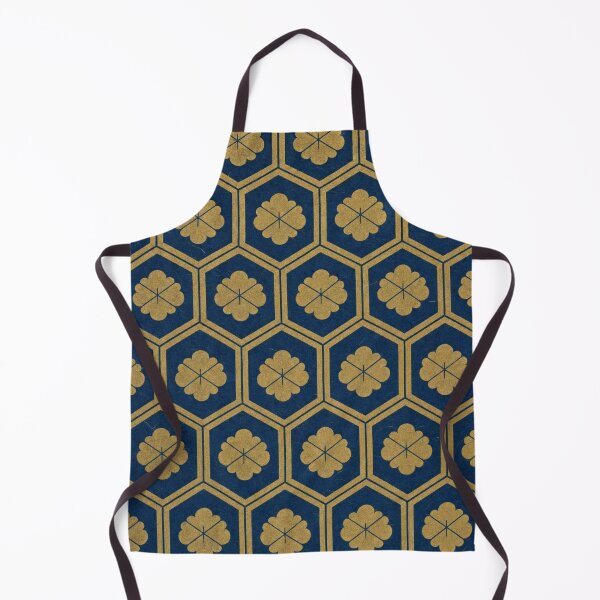Item preview, Japanese Kikko Hanabishi Pattern Gold and Navy Blue designed and sold by vekotpu.