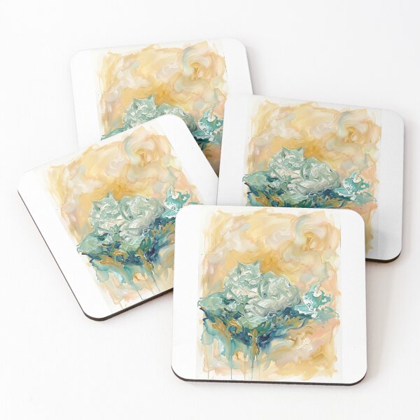 Item preview, Persian Cat Tea Time Abstract Painting designed and sold by PictoVibe.