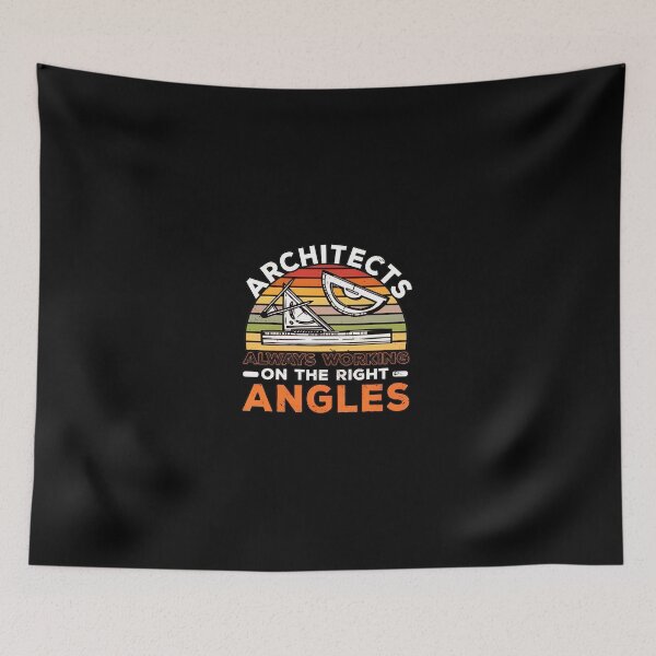 Item preview, Architects Always Working On The Right Angles Retro Sunset designed and sold by siravoloneg.