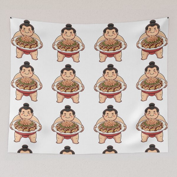 Item preview, Simple and Cute Sumo Logo - Okonomiyaki designed and sold by Studio-MiMi.