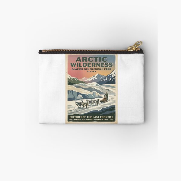 Item preview, Husky Sledding Arctic Vintage Poster designed and sold by PictoVibe.