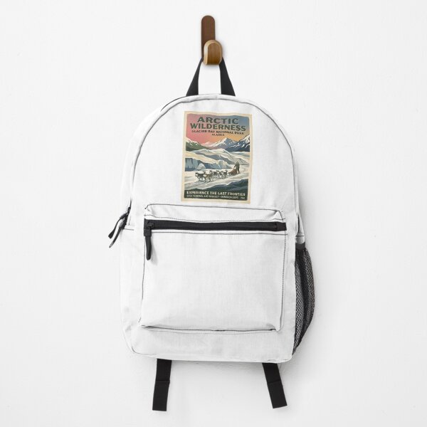 Item preview, Husky Sledding Arctic Vintage Poster designed and sold by PictoVibe.