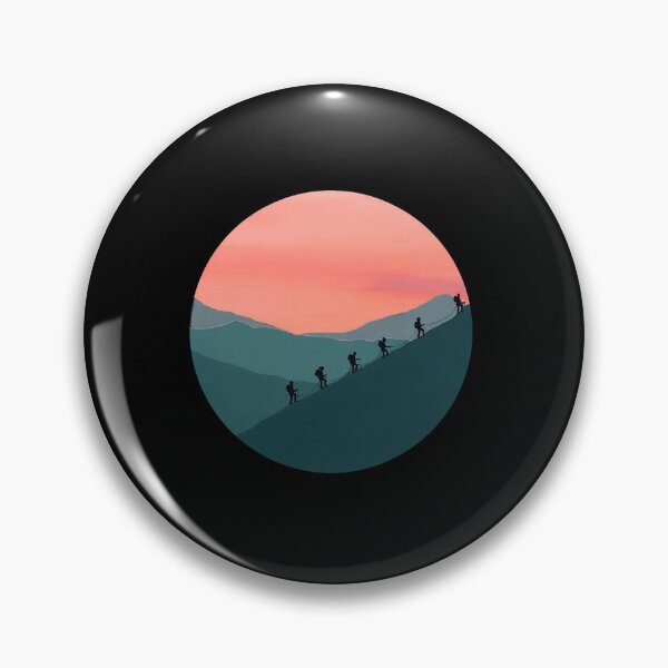 Item preview, Ascending Mountain Climbers Sunset Circle Graphic designed and sold by siravoloneg.