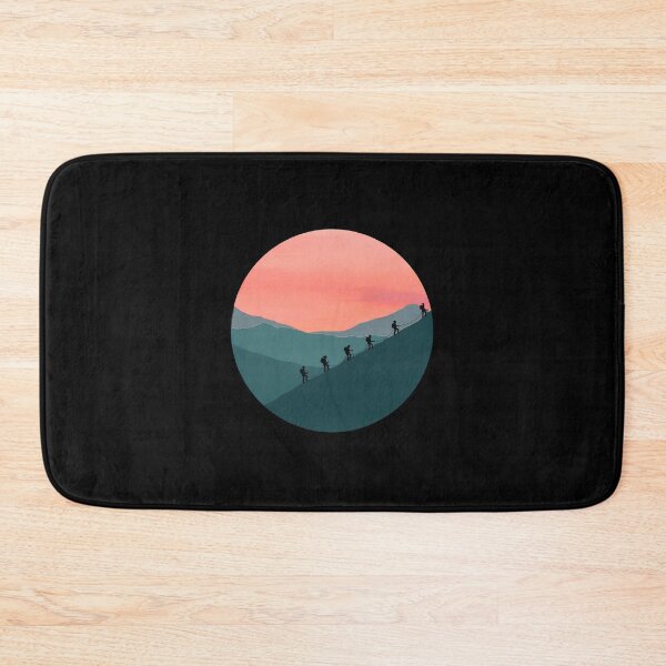 Item preview, Ascending Mountain Climbers Sunset Circle Graphic designed and sold by siravoloneg.