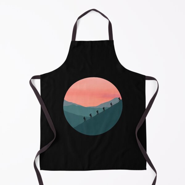Item preview, Ascending Mountain Climbers Sunset Circle Graphic designed and sold by siravoloneg.