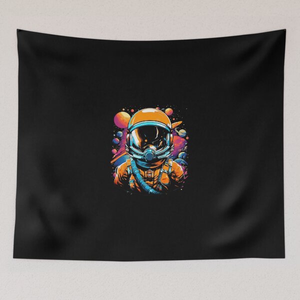 Item preview, Astronaut Cosmic Planets Retro Future Illustration designed and sold by rodasbu.