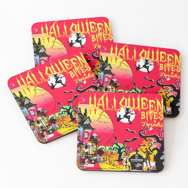 Item preview, Halloween Bites and Drinks Haunted House Poster designed and sold by AXENT Designs.
