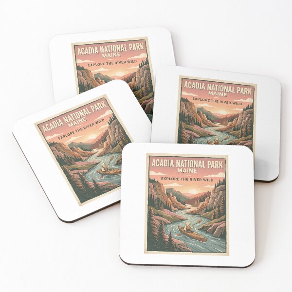 Item preview, Labrador Kayaking River Vintage Poster designed and sold by PictoVibe.
