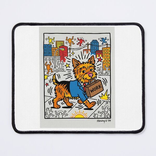 Item preview, Yorkie Businessman Pop Art designed and sold by PictoVibe.