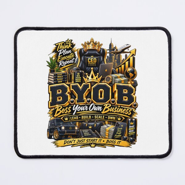 Item preview, B.Y.O.B. Boss Your Own Business – CEO Entrepreneur Motivation designed and sold by BilcoStillbaze.