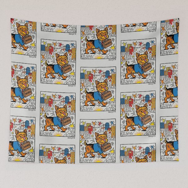 Item preview, Yorkie Businessman Pop Art designed and sold by PictoVibe.