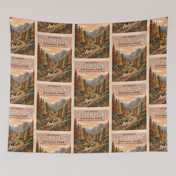 Item preview, Beagle in Autumn Forest Vintage Poster designed and sold by PictoVibe.
