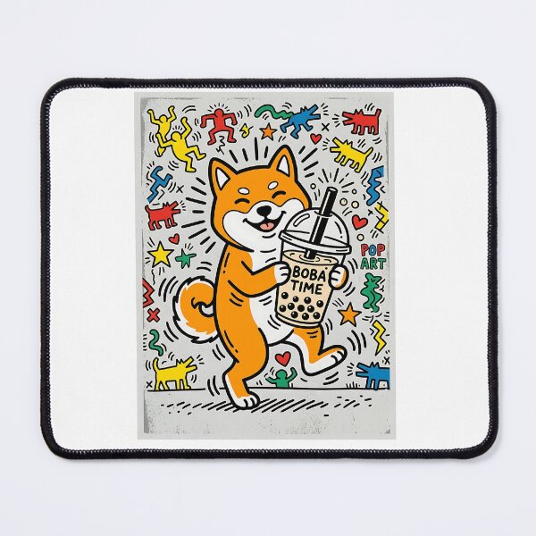 Item preview, Shiba Inu Bubble Tea Pop Art designed and sold by PictoVibe.