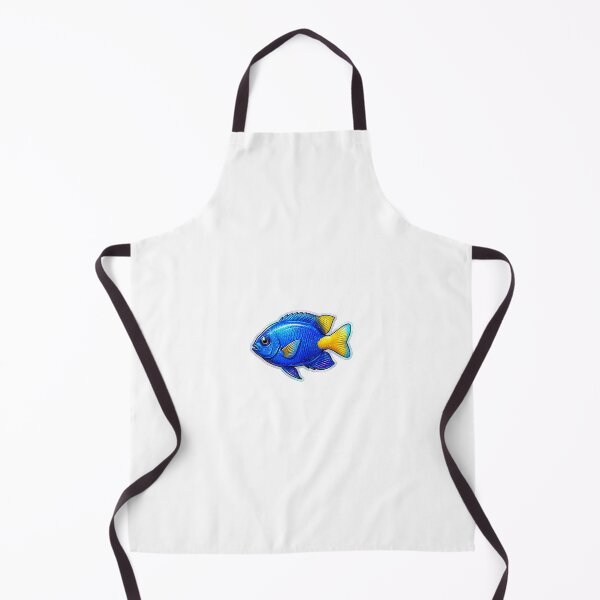 Item preview, Yellowtail Damsel Blue Reef Fish Art designed and sold by KenworksDigital.