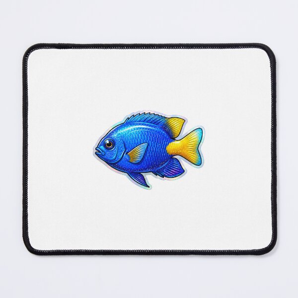 Item preview, Yellowtail Damsel Blue Reef Fish Art designed and sold by KenworksDigital.