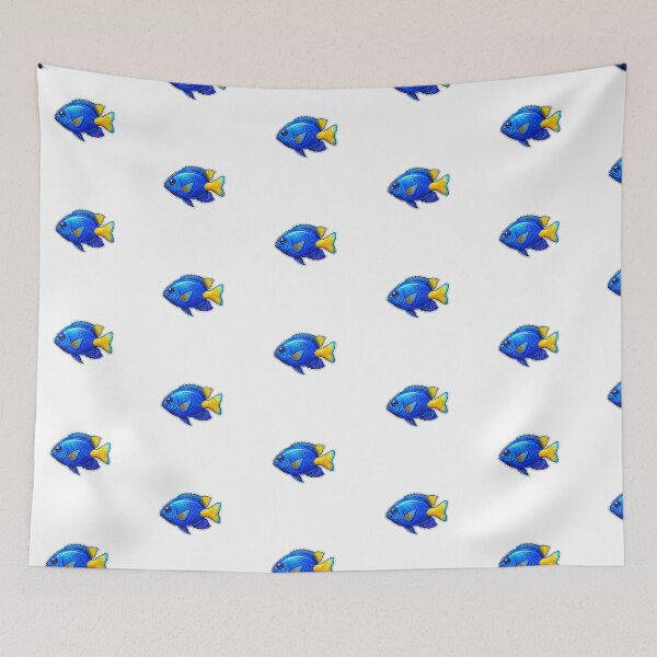 Item preview, Yellowtail Damsel Blue Reef Fish Art designed and sold by KenworksDigital.