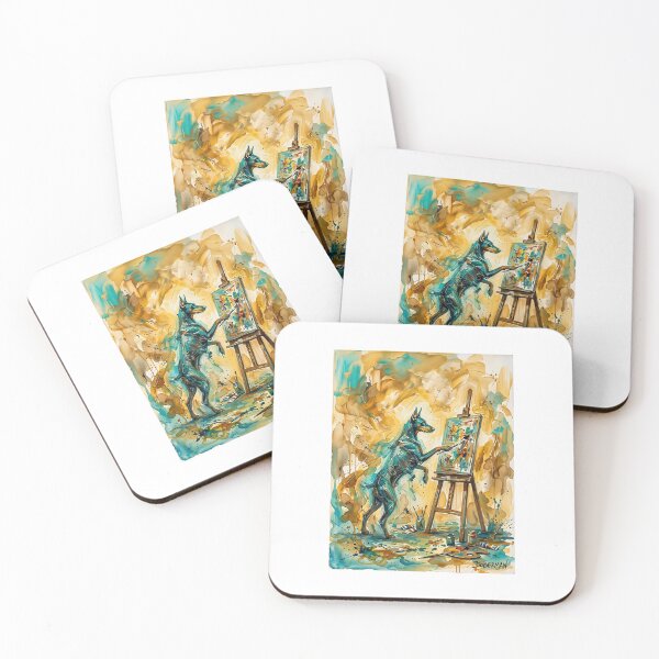 Item preview, Doberman Artist Studio Abstract Painting designed and sold by PictoVibe.