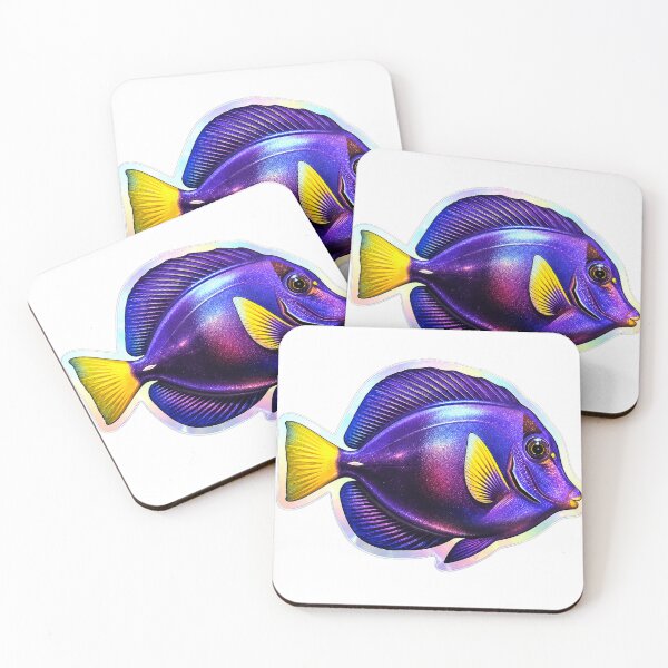 Item preview, Purple Tang Reef Fish Sticker Art designed and sold by KenworksDigital.