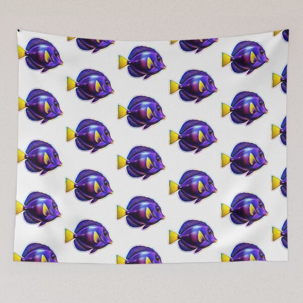 Item preview, Purple Tang Reef Fish Sticker Art designed and sold by KenworksDigital.