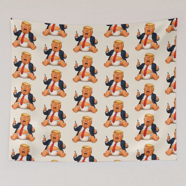 Item preview, Orange Tantrum – Political Satire Cartoon designed and sold by Flower Magic .