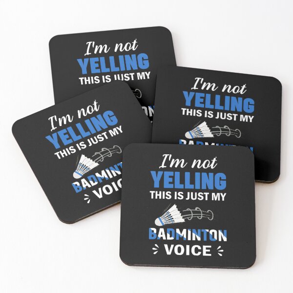 Item preview, Badminton Voice Yelling Humor Graphic Design designed and sold by morckdene.