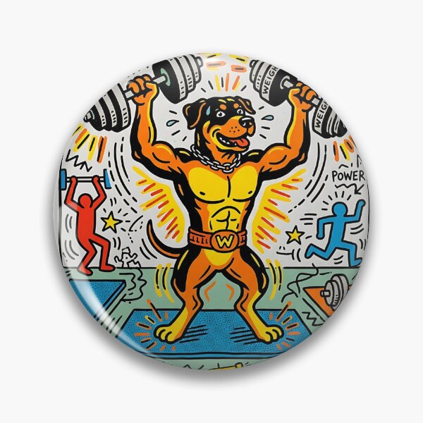 Item preview, Rottweiler Bodybuilder Pop Art designed and sold by PictoVibe.