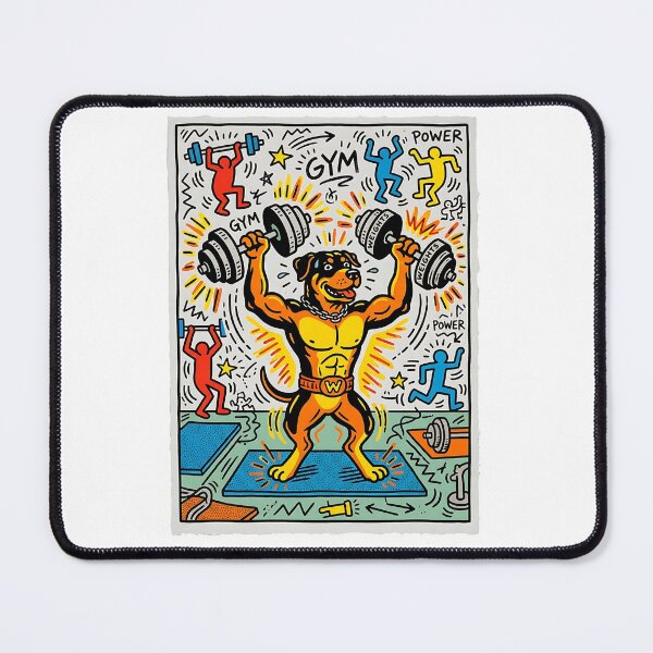 Item preview, Rottweiler Bodybuilder Pop Art designed and sold by PictoVibe.
