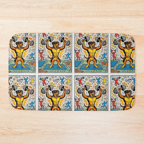 Item preview, Rottweiler Bodybuilder Pop Art designed and sold by PictoVibe.
