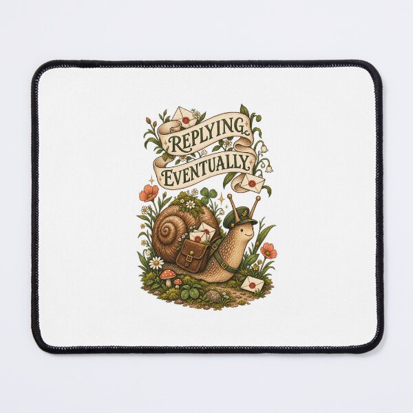 Item preview, Replying Eventually Snail Mail Pen Pal Illustration designed and sold by Peak Pop Designs | Funny Gifts, Cozy Art & Cute Animals .