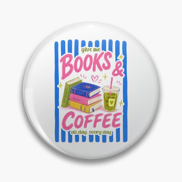 Item preview, Stripes Give Me Books And Coffee All Day Everyday designed and sold by vintagearttee.