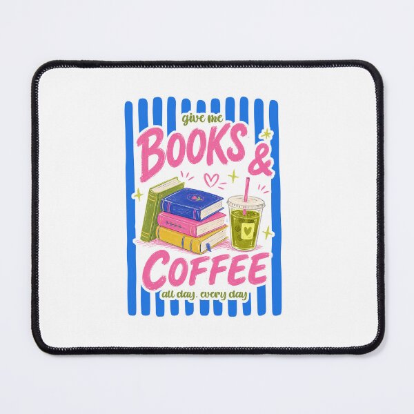 Item preview, Stripes Give Me Books And Coffee All Day Everyday designed and sold by vintagearttee.