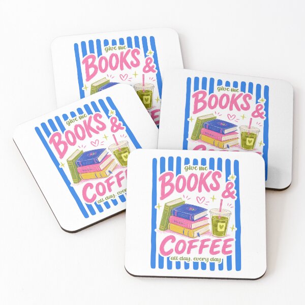Item preview, Stripes Give Me Books And Coffee All Day Everyday designed and sold by vintagearttee.