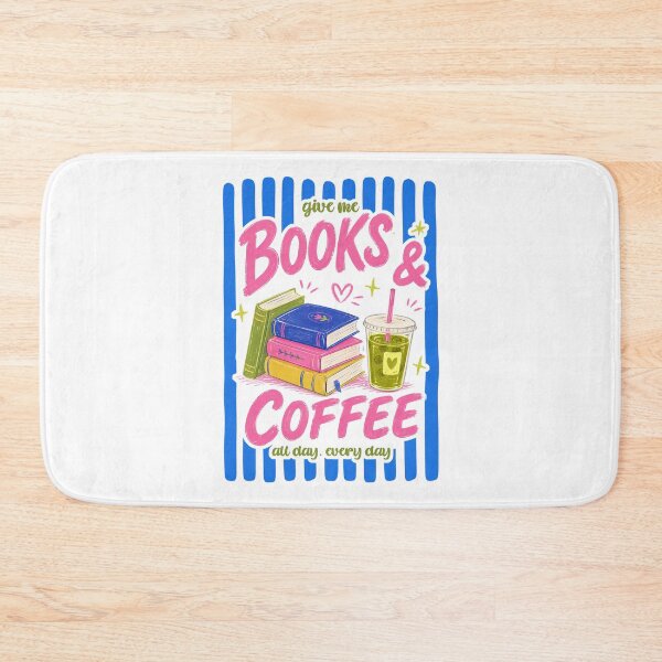 Item preview, Stripes Give Me Books And Coffee All Day Everyday designed and sold by vintagearttee.