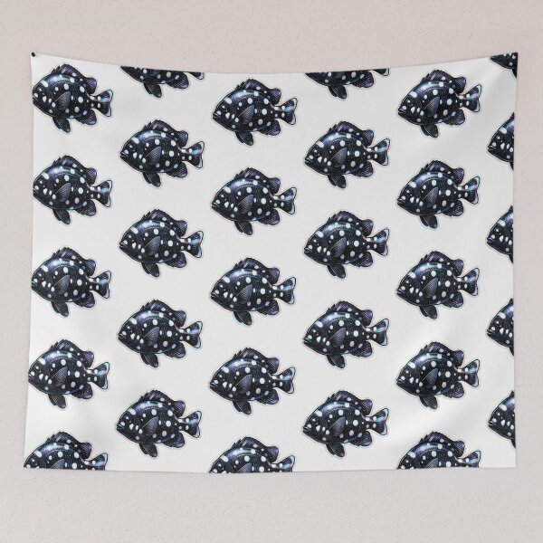 Item preview, Domino Damselfish Aquarium Art designed and sold by KenworksDigital.