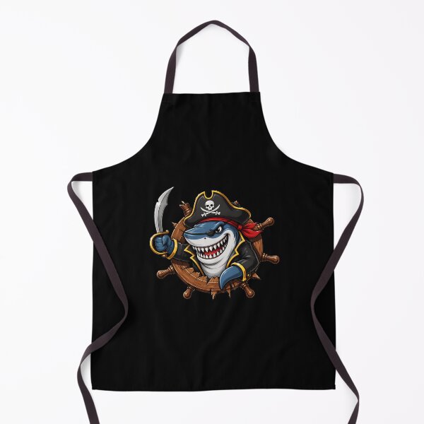 Item preview, Pirate Shark Eye Patch Skull Crossbones designed and sold by PaletteArc.