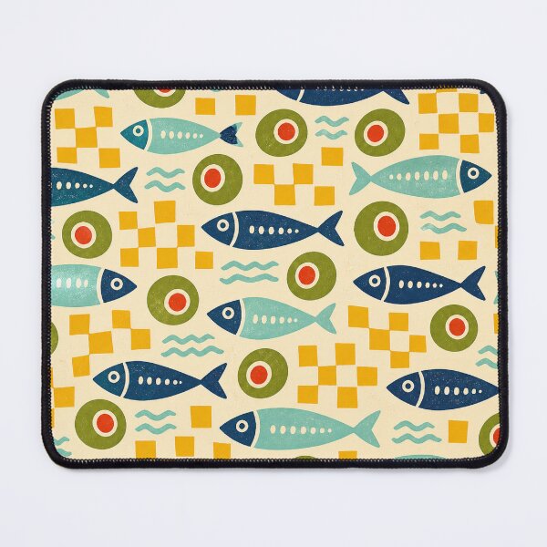 Item preview, Saffron Sardine Olive Checker Pattern designed and sold by aihrgdesign.
