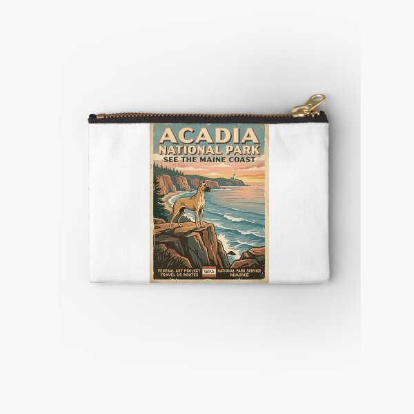 Item preview, Great Dane Coastal Cliff Vintage Poster designed and sold by PictoVibe.