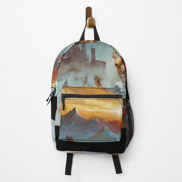 Item preview, Barbarian Warrior Raising Sword Mountain Peak Sunrise designed and sold by MorbyGanaWho.