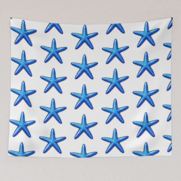Item preview, Blue Glitter Starfish Sticker Design designed and sold by KenworksDigital.