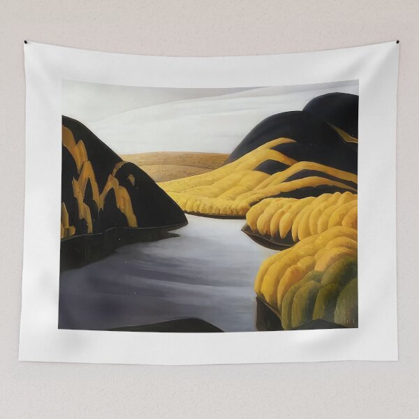 Item preview, Golden Hills Beside River designed and sold by BrandsDesigns.