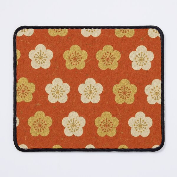 Item preview, Japanese Ume Plum Blossom Pattern Red and Gold designed and sold by vekotpu.