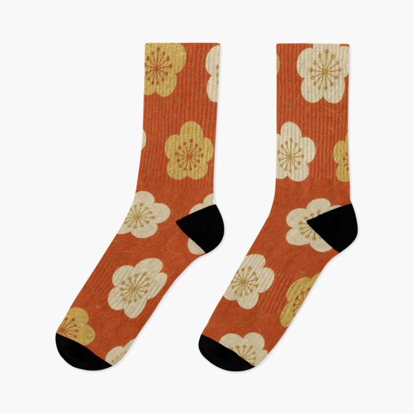 Item preview, Japanese Ume Plum Blossom Pattern Red and Gold designed and sold by vekotpu.