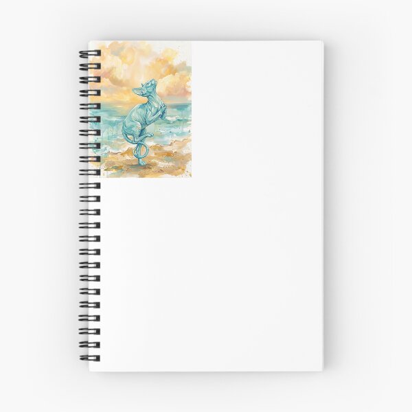 Item preview, Sphynx Cat Yoga Beach Abstract Painting designed and sold by PictoVibe.
