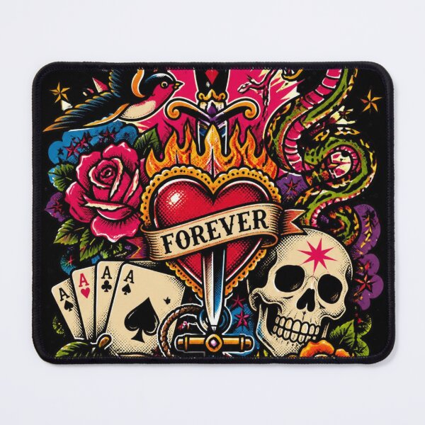 Item preview, Vintage Traditional Tattoo Flash Sacred Heart Skull Art designed and sold by Skyrocketz.