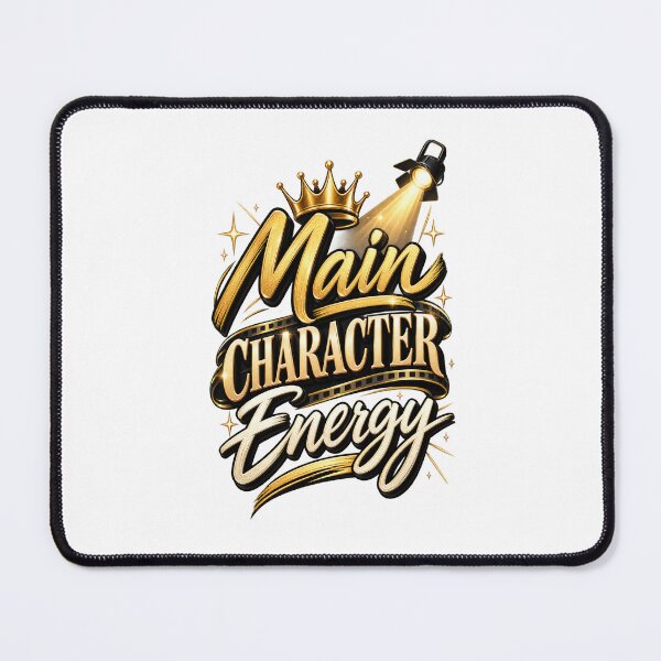 Item preview, Main Character Energy Gold Glam Quote designed and sold by thebigleebowski.