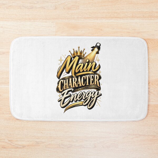 Item preview, Main Character Energy Gold Glam Quote designed and sold by thebigleebowski.
