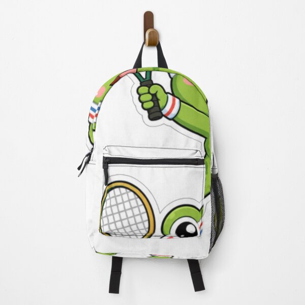 Item preview, Cute Funny Frog Playing Tennis Cartoon Sticker designed and sold by Creativedes786.