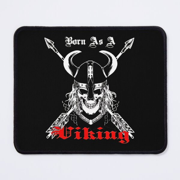 Item preview, Born As A Viking Skull Helmet Arrows Gothic Art designed and sold by vitoloda.