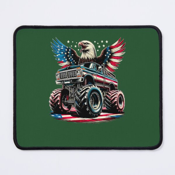 Item preview, 4Th Of July Boys Monster Truck Bald Eagle 360 designed and sold by GvenceJewelry.