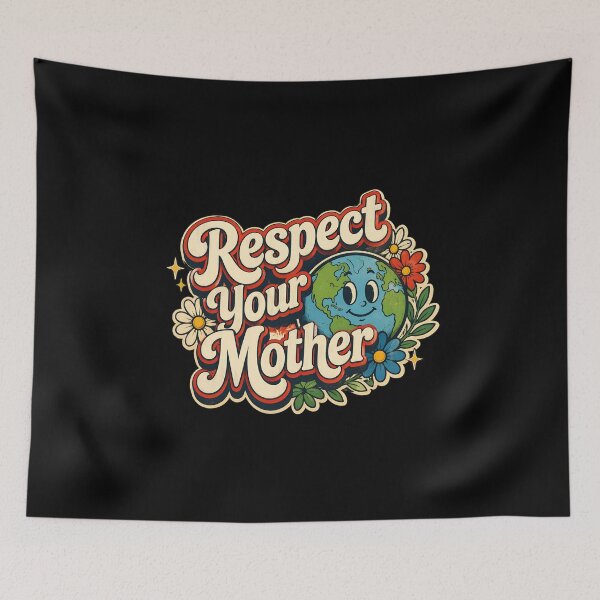 Item preview, Women's Respect Your Mother! Retro Inspired Quote Groovy Disco Ball designed and sold by PaletteArc.